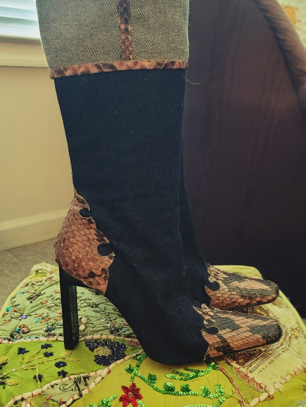 Vintage Italian-Made David Aaron Y2K Early 2000's Boot  Sz 8.5